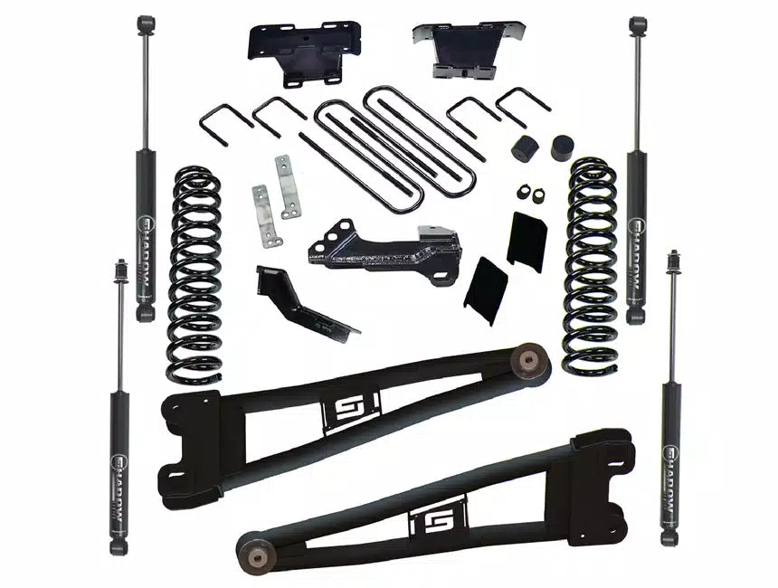Superlift 4" Radius Arm Lift Kit with Superlift Shadow Shocks for Ford F-250 4WD (2023-2024)